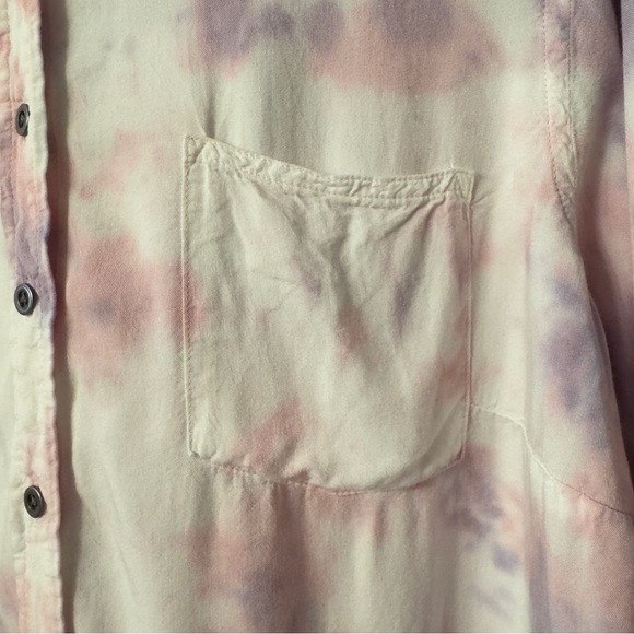 Torrid Lizzie Rayon Twill Button-Up Long Sleeve Shirt Pink Women Size 1X - Picture 6 of 10